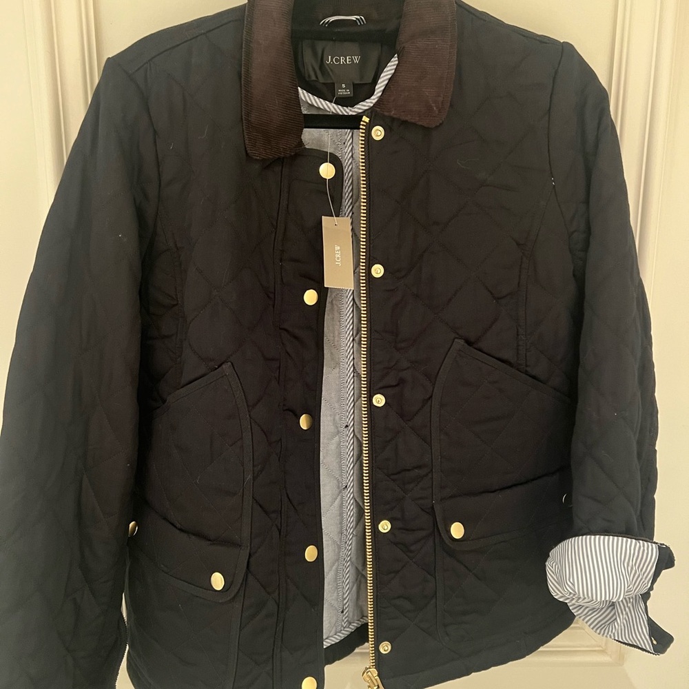 J. Crew Navy Quilted Jacket